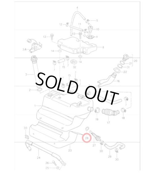 燃料タンク フィルター ガスケット 964/993/928/924/944/968 - ポルシェ小僧/PORSCHE PARTS専門店