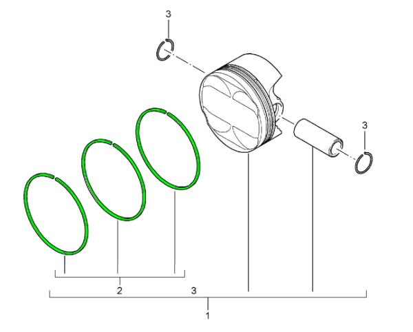 画像2: ピストンリング　SET　　　　997 3.8L M97.01 (2)