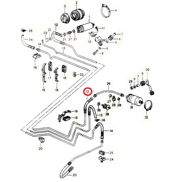画像1: フューエルライン                964　LHD (1)