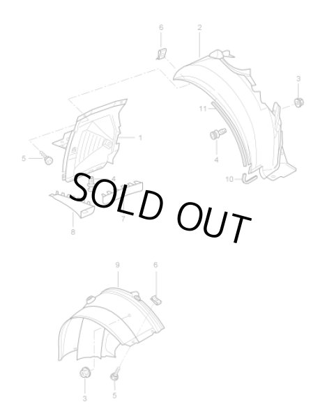 画像3: ホイールアーチ フロントラバーリップ             996 C4S / ターボ - (3)