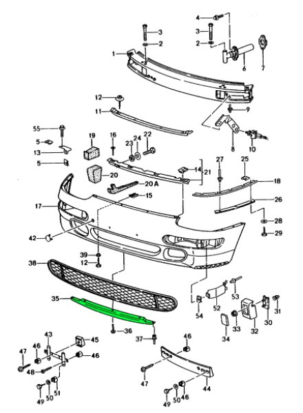 画像1: フロント　ロアスポイラー　　　　993 (1)