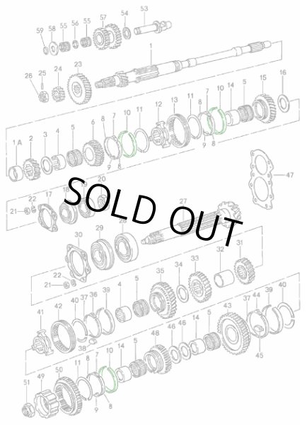 画像2: シンクロリ​​ング　3速/4速/5速　　　 911 1969-86 　(915 ギアボックス) (2)