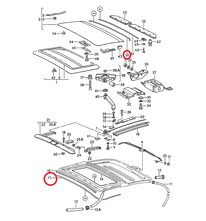 サンルーフシールSET 911/964/993 - ポルシェ小僧/PORSCHE PARTS専門店